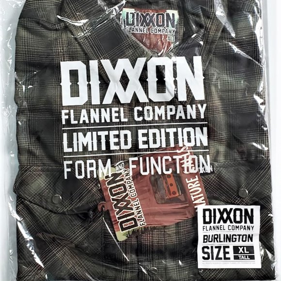 DIXXON Flannel BURLINGTON Limited Edition Men's Flannel Shirt XL Tall - Picture 6 of 8